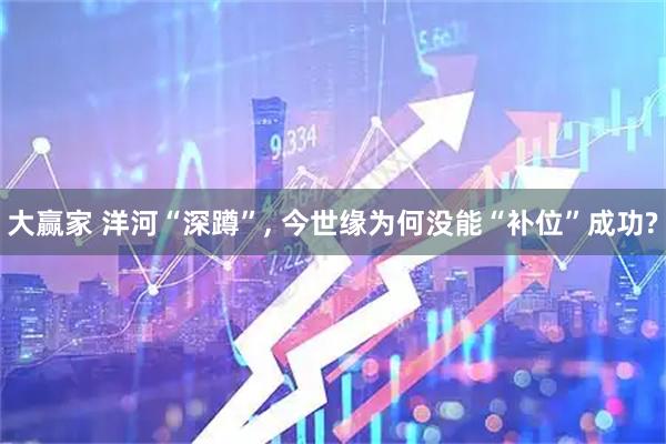 大赢家 洋河“深蹲”, 今世缘为何没能“补位”成功?